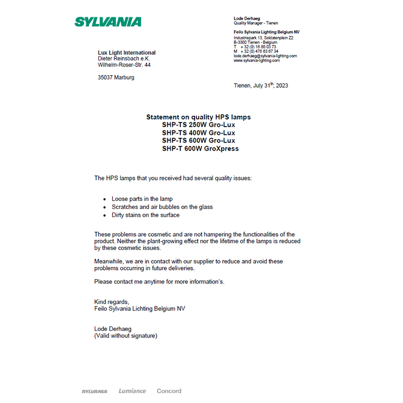 Лампа ДНаТ Sylvania GroLux (250 Вт)