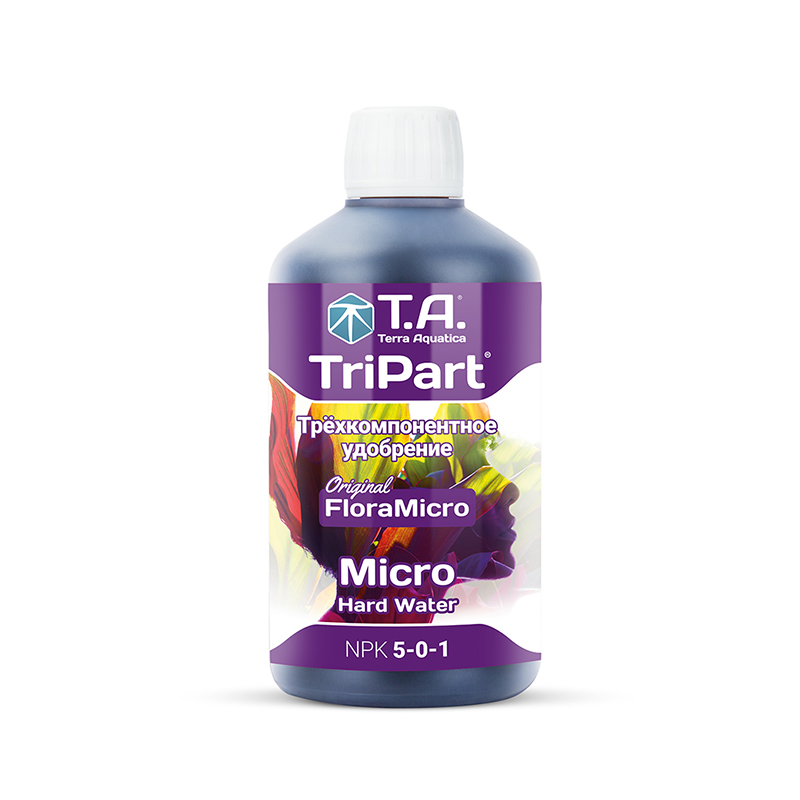 Удобрение минеральное для жёсткой воды Terra Aquatica TriPart Micro HW (0,5 л)