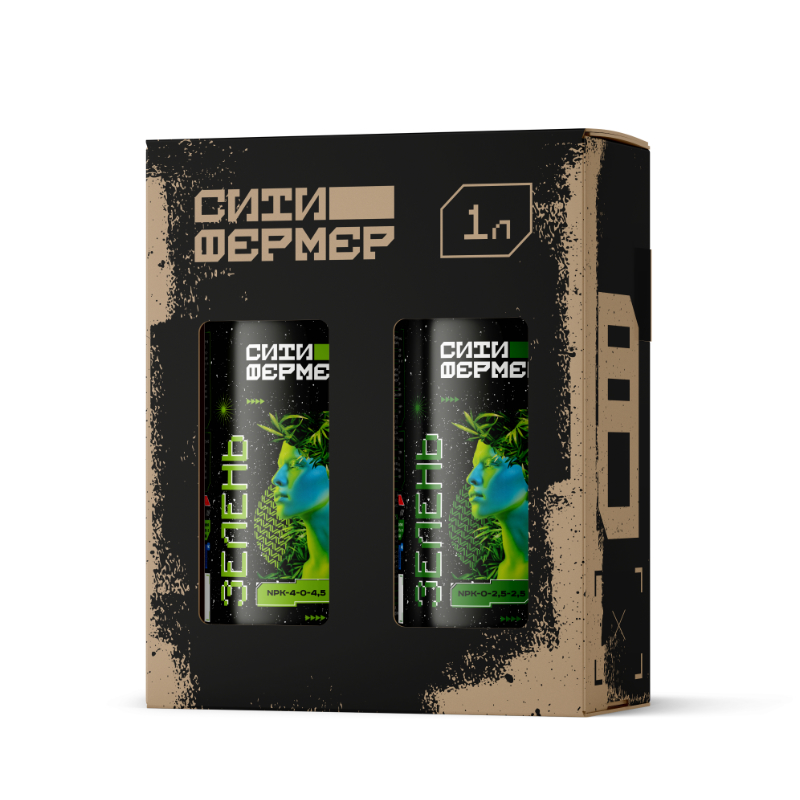 Набор органоминеральных удобрений Ситифермер Зелень А+Б (0,5л+0,5л)